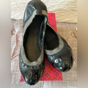 Tory Burch Gabby Ballet-Isabel Nappa Soft Patent Calf/ Melange Elastic